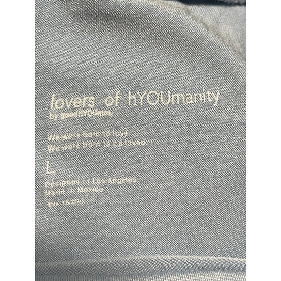 lovers of hYOUmanity Gratitude Muscle Tank Top Womens Large Light Blue Casual - Picture 4 of 7